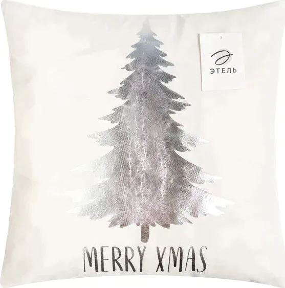 Наволочка Этель "Merry xmas" 40х40 см, 100% п/э, велюр