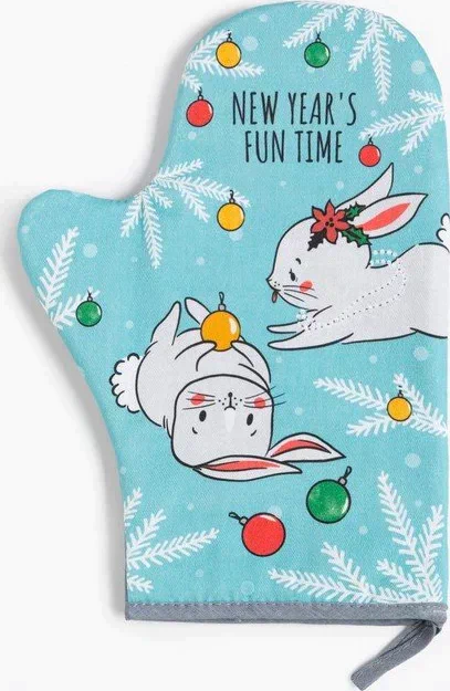 Набор кух. "Xmas gift" варежка-прихватка 20х28 см, прихватка 19х19 см, 100% хл