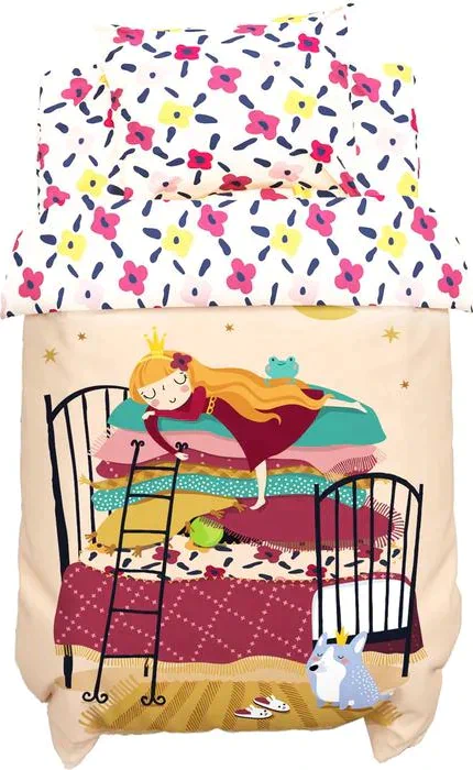 Постельное бельё детское Крошка Я "Sleeping princess", 112х147 см, 60х120+20 см, 40х60 см