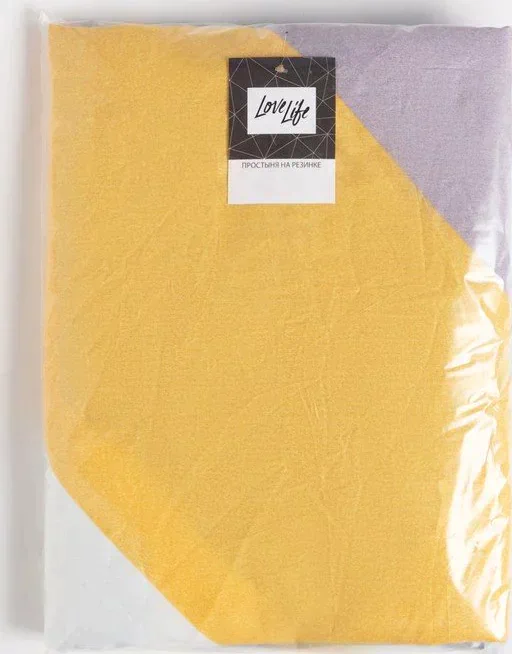 Простыня на резинке LoveLife 160*200*25см, "Треугольники", 100% хлопок, сатин, 125г/м²