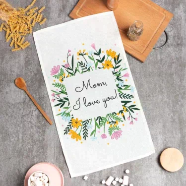 Полотенце "Доляна" Mom I love you 35х60 см, 100% хл, вафля 160 г/м2