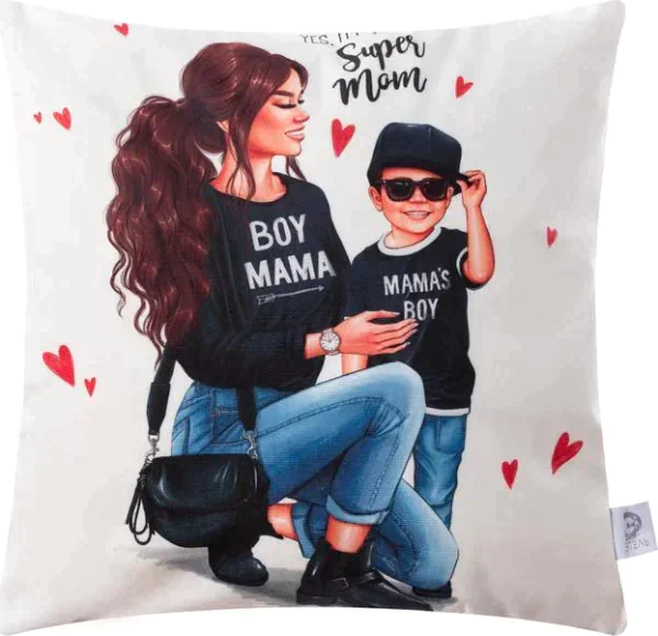 Наволочка Этель "Super mom", 40*40 см,100% п/э
