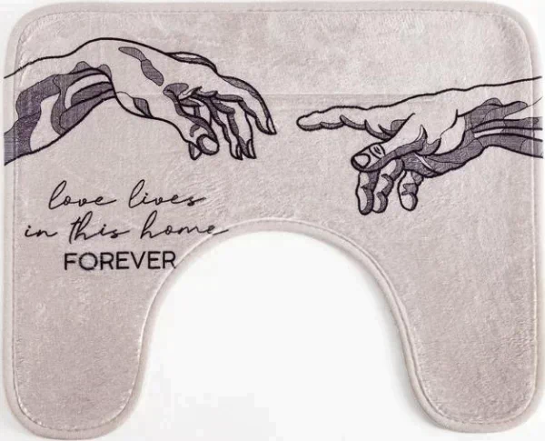 Набор ковриков для ванной Этель "Forever" 2 шт, 80х50 см, 50х40 см, велюр