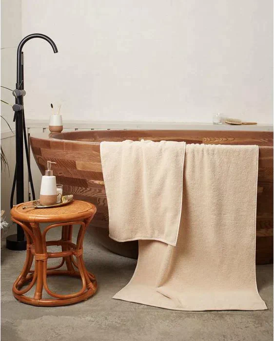 Полотенце махровое Этель Organic Beige 100х150 см, 100% хл, 420гр/м2