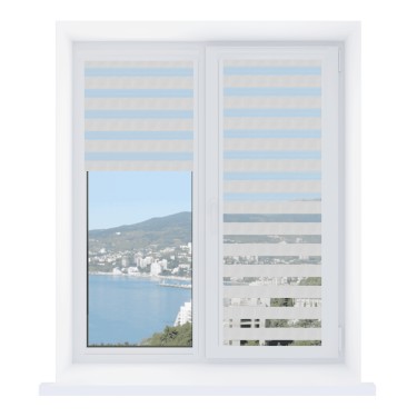 Рулонная штора День-ночь Уни 2 Shade белый, размеры от 20 до 120 см