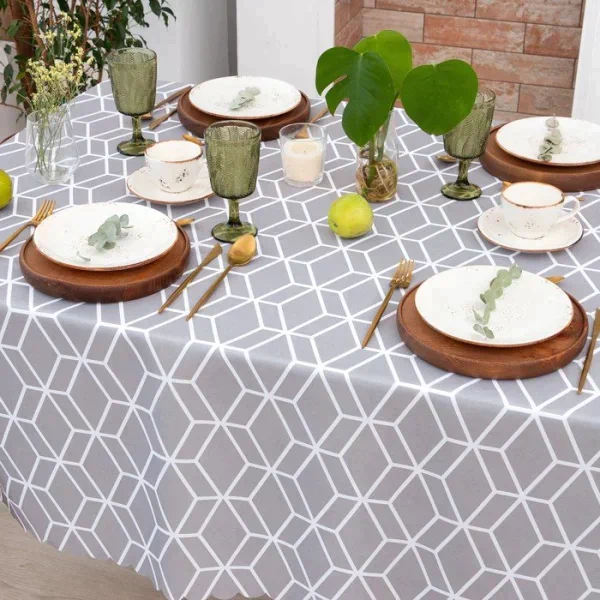 Скатерть Доляна Hexagon 145х220 см, 100% п/э