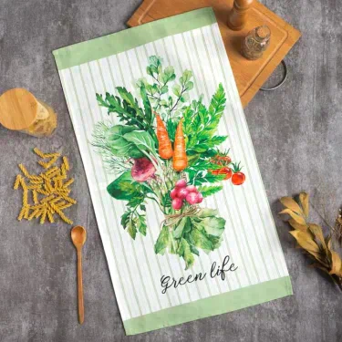 Полотенце "Этель" Green life 40х73 см, 100% хл, саржа 190 гр/м2