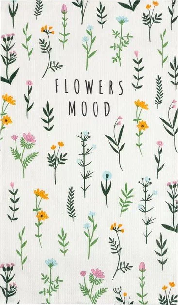Набор кухонных полотенец Доляна Flowers mood 35х60 см -2 шт, 100% хл, вафля 160 г/м2