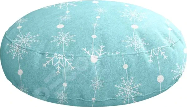 Подушка круглая Cortin «Гирлянда из снежинок»