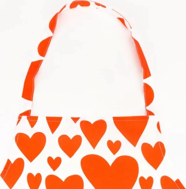 Фартук "Этель" Red hearts 60х65см, 100% хл, саржа 190 г/м2