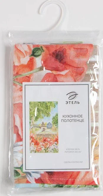 Полотенце "Этель" Маки 40х73 см, 100% хл, рогожка 160 гр/м2