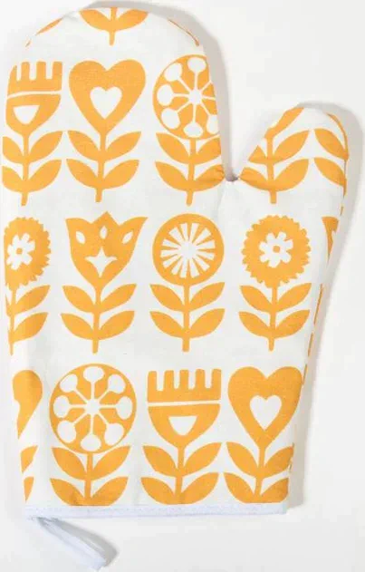 Набор КухонныйЭтель Yellow garden, варежка-прихватка 20х27см, прихватка 19х19см, 100% х/л (МИКС)