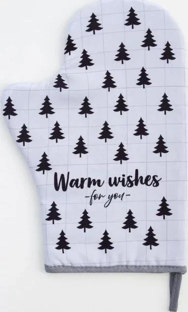 Набор кухонный Warm wishes: варежка-прихватка 20х28см, прихватка 17х17см, 35% х/л,65% п/э