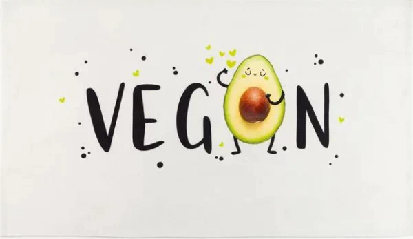 Полотенце Этель "Vegan" 40х73 см, 100% хл, саржа 190 гр/м2