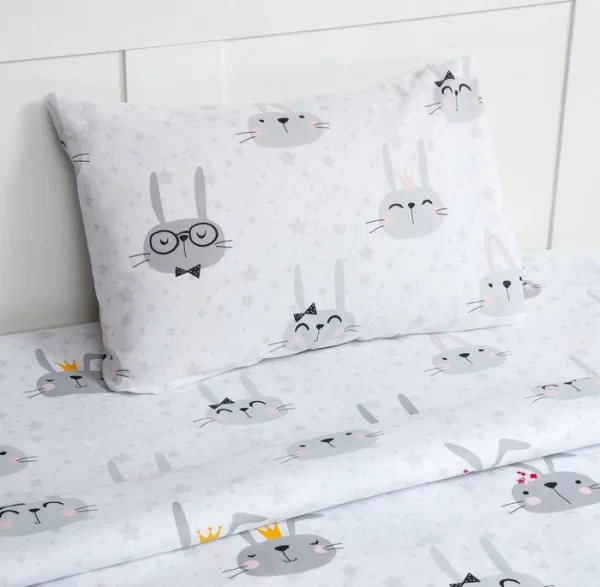 Постельное бельё Этель 1,5 сп "Funny rabbits", 143х215 см, 150х214 см, 50х70 см -1 шт, 100 % хлопок, бязь