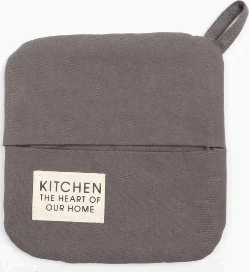 Набор кух. Этель Kitchen, цв. серый, варежка-прихватка 18х29 см, прихватка 19х19 см