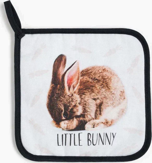 Прихватка «Little bunny» 19х19 см, саржа, 100% х/л, ватин 250 г/м2
