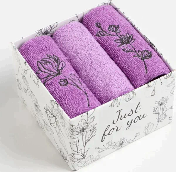 Набор полотенец Этель Just for you 30х30 см-3шт, 100% хлопок 340 г/м2