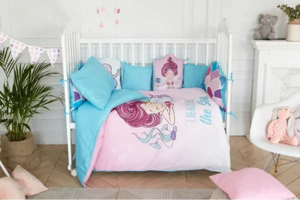 Постельное бельё детское Крошка Я "Really mermaid", 112х147 см, 60х120+20 см, 40х60 см, 100% хлопок