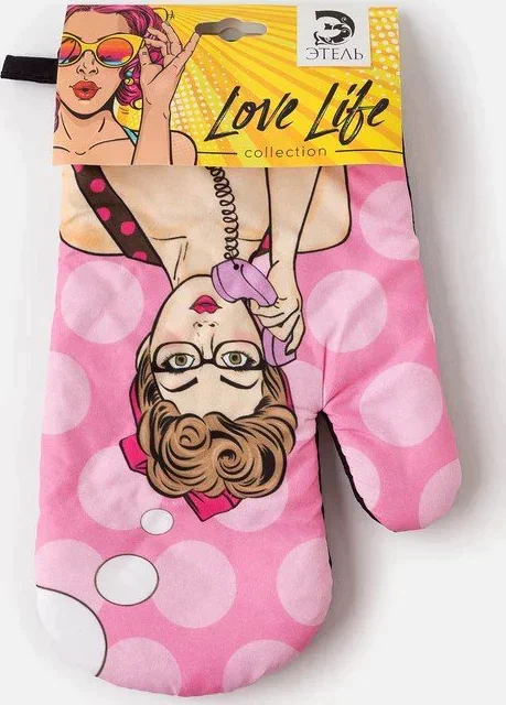 Варежка Этель Love Life "Горошек" 26*16 см, 100% п/э