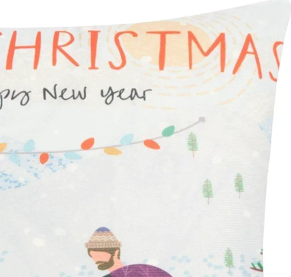 Наволочка на подушку Этель "Merry Christmas" 40 х 40 см, 100% п/э