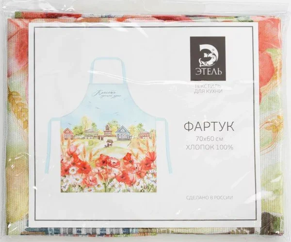 Фартук "Этель" Маки 70х60 см см, 100% хл, рогожка 160 гр/м2