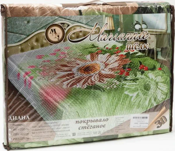 Покрывало 3D Marianna 1,5сп Диана 160х220 см, искус.шелк, пэ100%