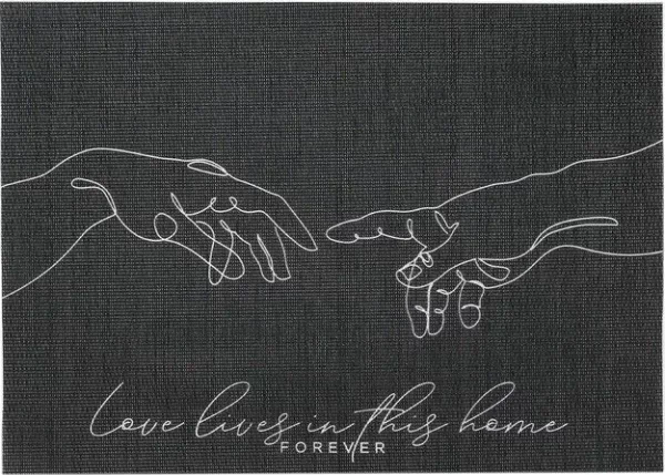 Салфетка на стол Love lives, ПВХ, 40х29 см