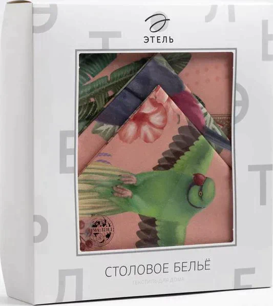 Набор столовый Этель Tropical animals, скатерть 110х145см +/-3см, салфетки 4 шт