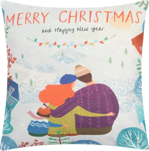 Наволочка Этель "Merry Christmas" 40 х 40 см, 100% п/э