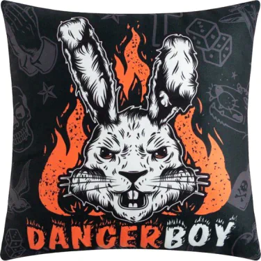 Подушка декоративная "Danger Boy", 40*40 см, 100% п/э, велюр