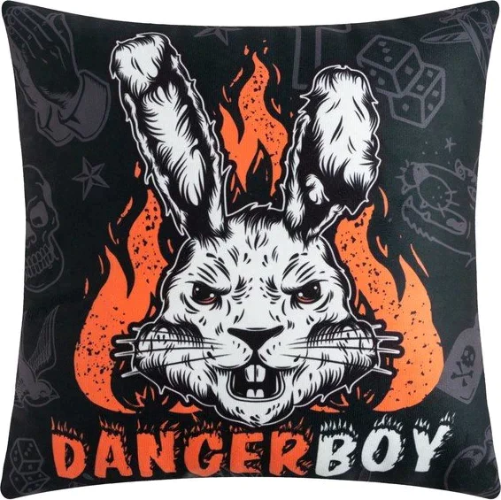 Подушка декоративная "Danger Boy", 40*40 см, 100% п/э, велюр