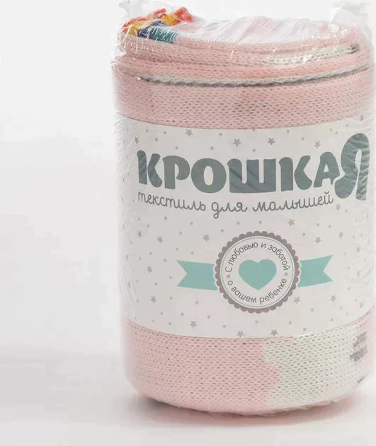 Плед вязаный Крошка Я "Овечки" цв. розовый, 80*100 см, 100% хлопок
