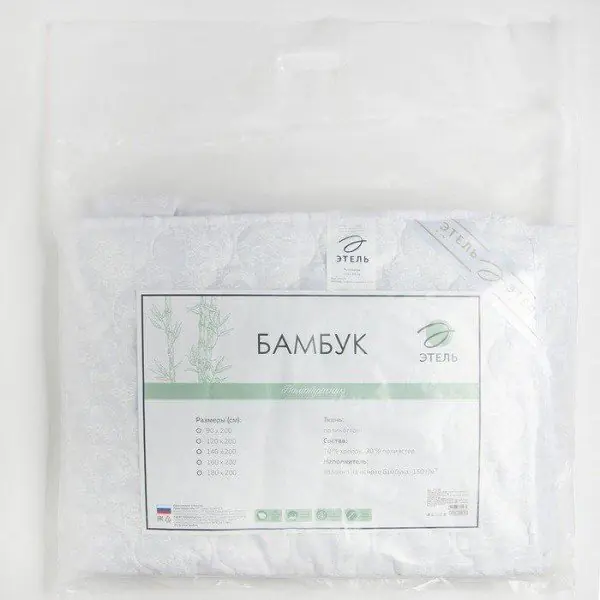 Наматрасник Этель Бамбук 90*200см, поликоттон, 70%хлопок, 30% п/э