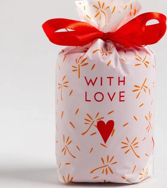 Полотенце в мешочке Экономь и Я "With love" 30*60 см, 100% хлопок, 320 гр/м2