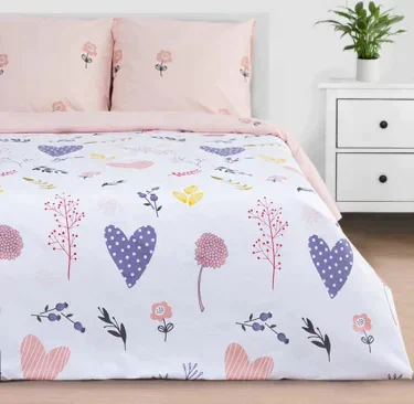 Постельное белье "Этель" евро Flower garden 200 *217 см, 220*240 см, 70*70 см -2 шт