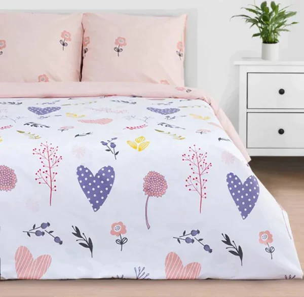 Постельное белье "Этель" евро Flower garden 200 *217 см, 220*240 см, 70*70 см -2 шт