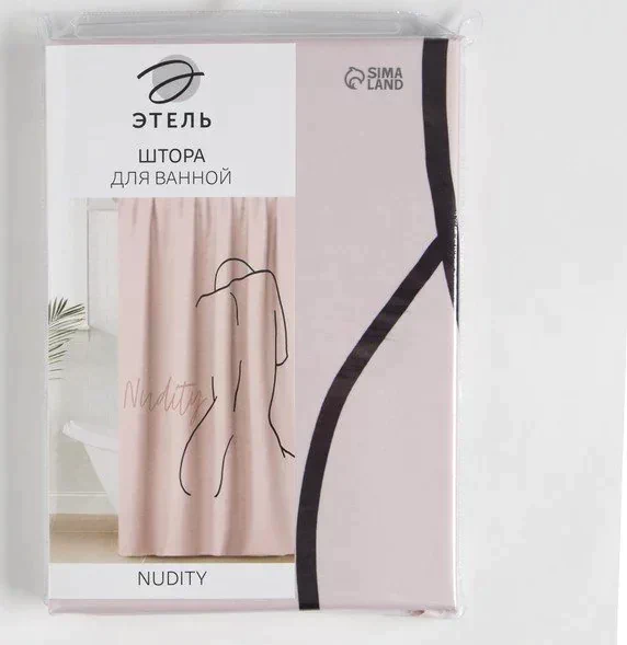 Штора для ванной Этель "Nudity" 145 х 180 см, полиэстер