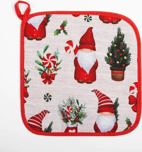 Прихватка Santa Claus 19х19см, 100% хл, репс 210 г/м2, ватин 250г/м2
