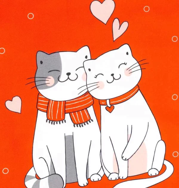 Дорожка "Этель"  Cat's love 40*146 см, 100% хлопок, саржа 190 г/м2