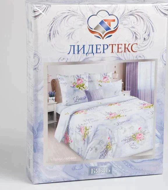 Постельное бельё 2сп ЛидерТекс «Город любви» 175х215, 200х220, 70х70 2шт