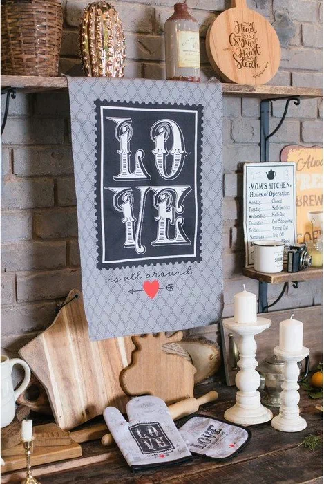 Полотенце "Этель" Love is all around 40х67 см, 100% хл, саржа 190 гр/м2