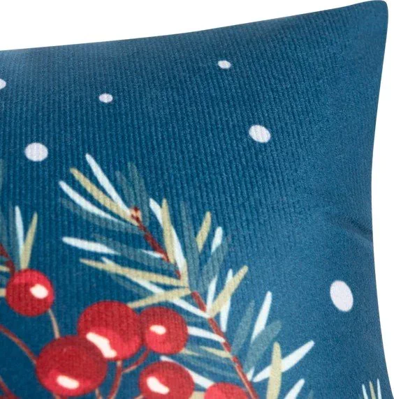 Подушка декоративная "Happy winter", 40*40 см, 100% п/э, велюр