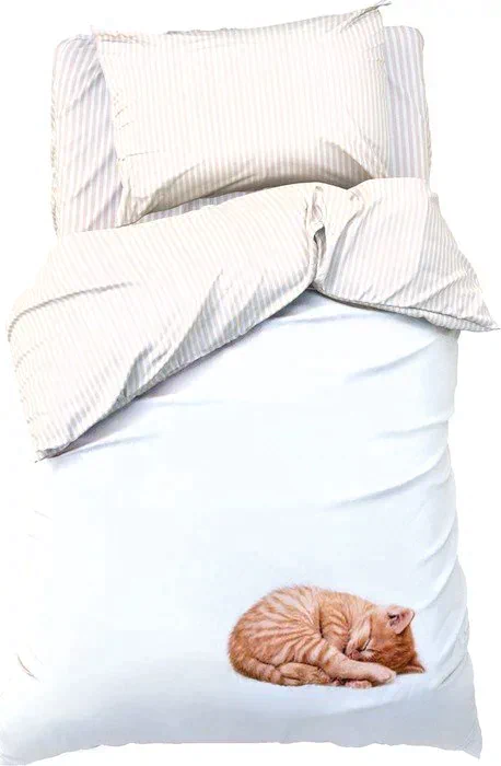 Постельное бельё «Этель» Кitty, 1.5 сп., 143х215 см., 150х214 см., 50х70 см. - 1 шт., 100% хл., бязь