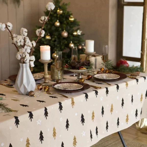Скатерть "Доляна" Christmas mood 146х220см, 100%хл, рогожка 164 г/м2