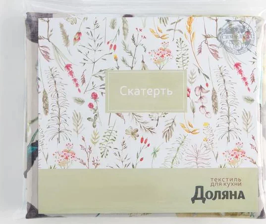 Скатерть Доляна Bloom 150*180 +/- 2 см, 100% п/э