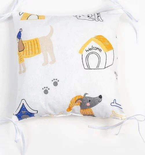 Бортики в кроватку Крошка Я "My doggy" (35х35 см - 8 шт), 100% хлопок