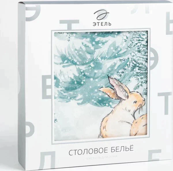 Скатерть "Этель" Winter mood d=220 см +/-3 см с ГМВО, 100% хл, саржа 190г/м2