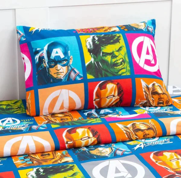 Постельное бельё 1,5 сп "Avengers" 143*215 см, 150*214 см, 50*70 см -1 шт