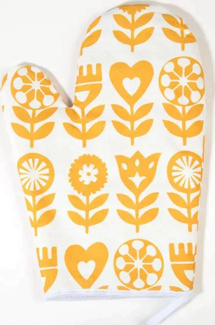 Набор КухонныйЭтель Yellow garden, варежка-прихватка 20х27см, прихватка 19х19см, 100% х/л (МИКС)